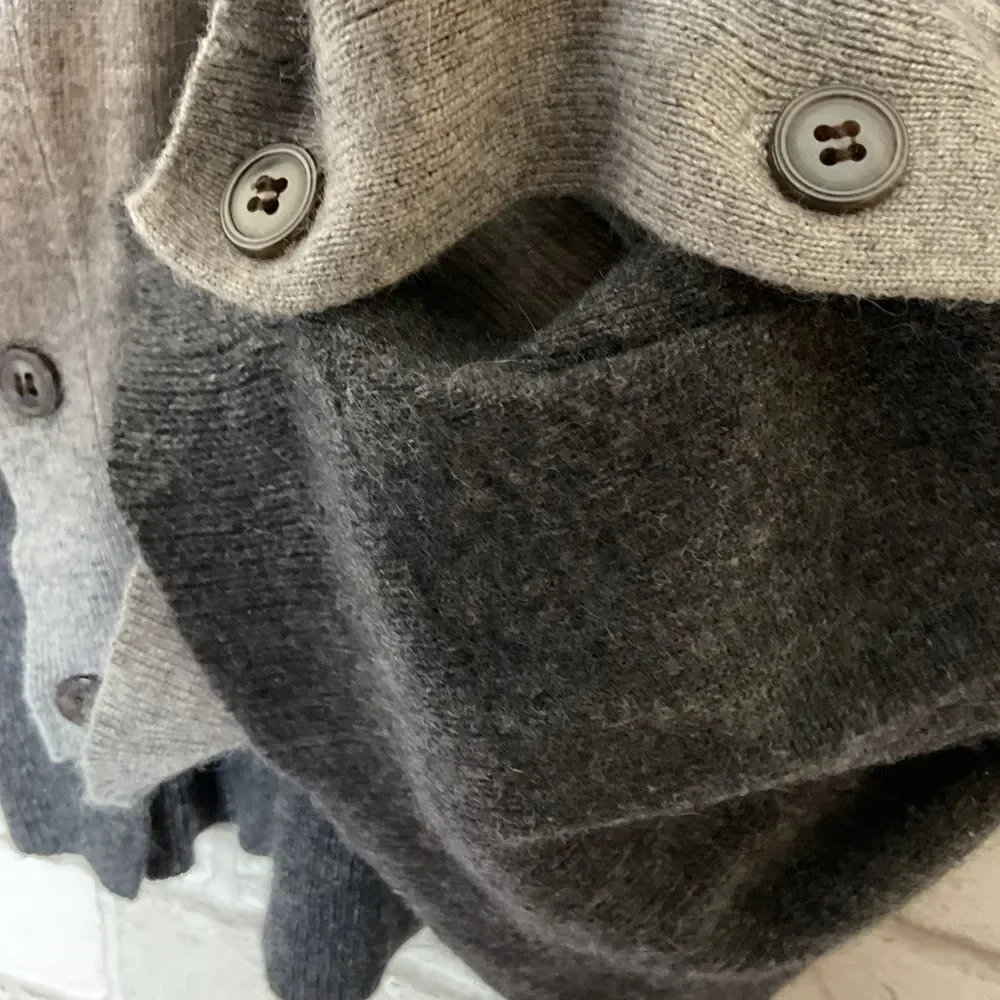 J. Crew Gray Wool & Rabbit Hair Blend Crewneck Sweater Size XS